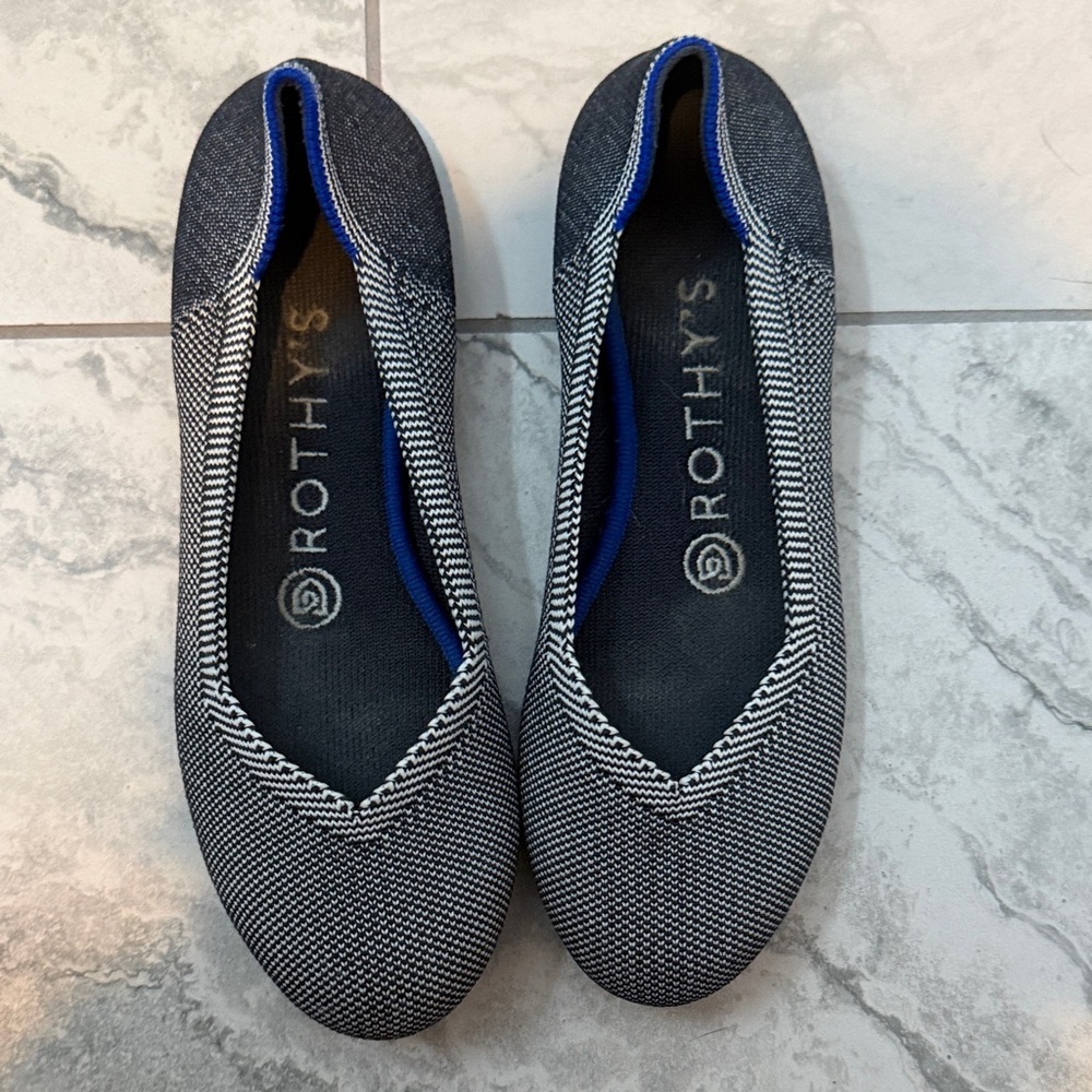 Rothy's Women's Black and Blue Loafers